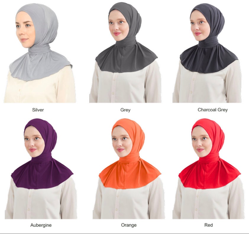Ready To Go Instant Hijab for Ladies Girls Women With Tie Back Buttons Premium Quality Jersey Scarf