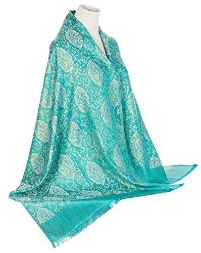 Pashmina Glitter Sparkle Paisley Design Shawl Scarf Wrap Stole Luxuriously Warm Soft By World Of Shawls