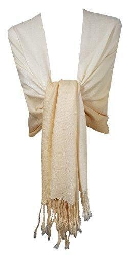 World Of Shawls Soft Fusion Pashmina Shawl Wrap Scarf (fused Beige)