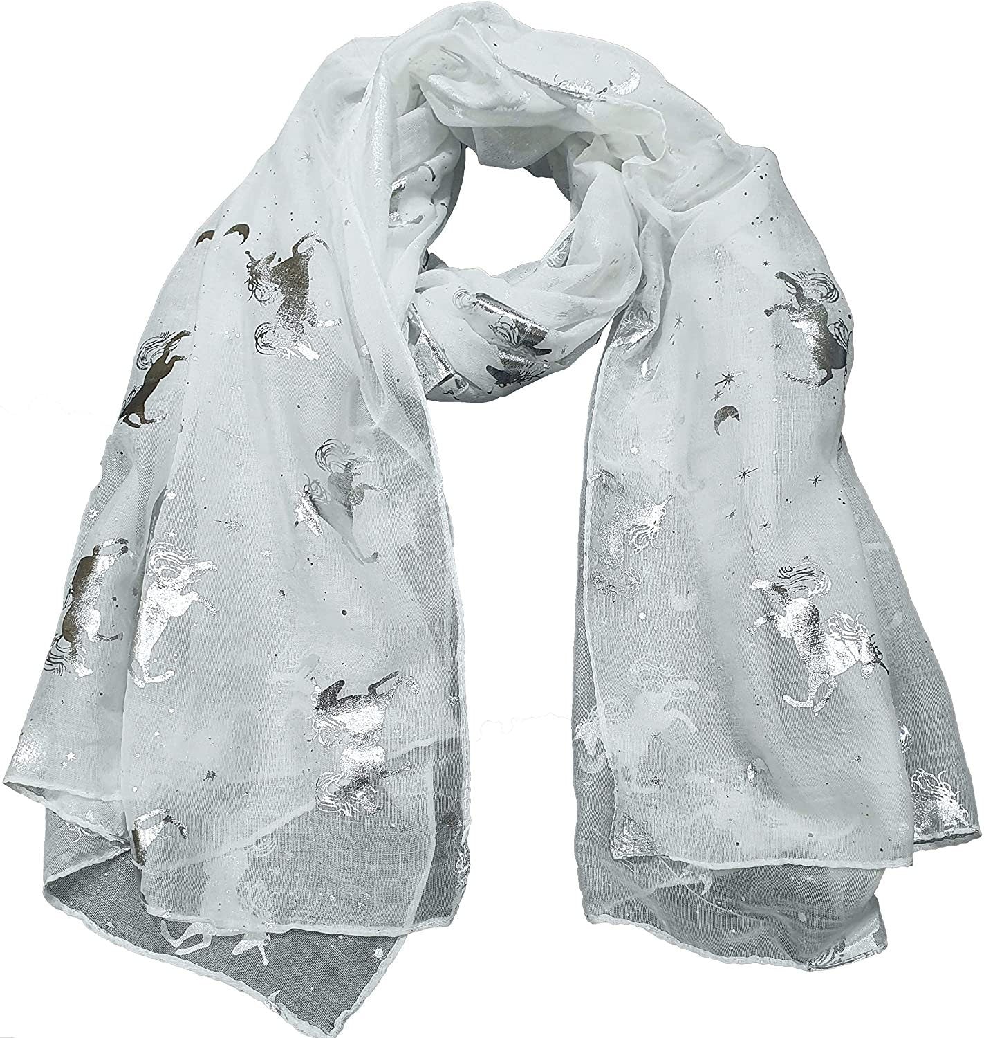 World of Shawls New Celebrity Style Design Glitter Unicorn Scarf Wraps Shawl Soft Scarves Ideal Gift