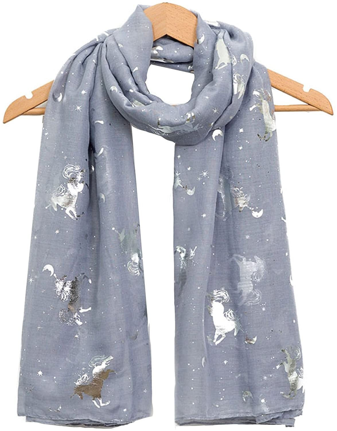 World of Shawls New Celebrity Style Design Glitter Unicorn Scarf Wraps Shawl Soft Scarves Ideal Gift