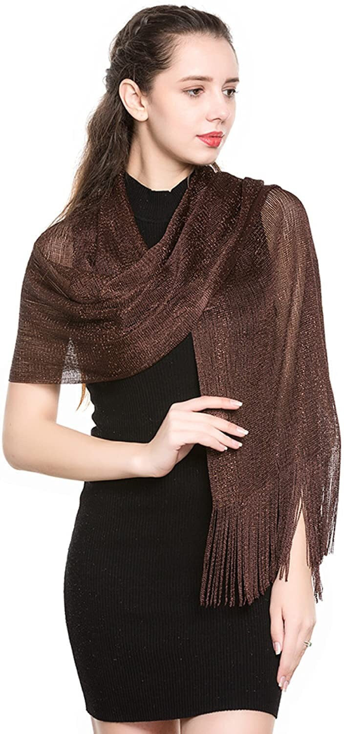 World of Shawls Scarf Wrap for Evening Dresses - Sheer Bridal Women's Scarves for Prom, Wedding, Party