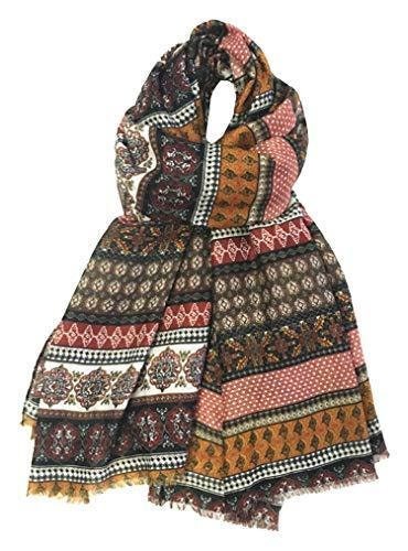 Vintage Bohemian Inspired Boho Style Long Fashion Scarf Scarves Wrap Shawl For Women Ladies By World Of Shawls(b07kqj59n2)