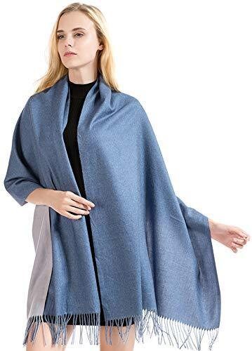 Soft Scarf Womens Ladies Unisex Reversible Two Sided Shawl Wrap Blanket Cashmere Feel 11 Colours Winter Special By World Of Shawls
