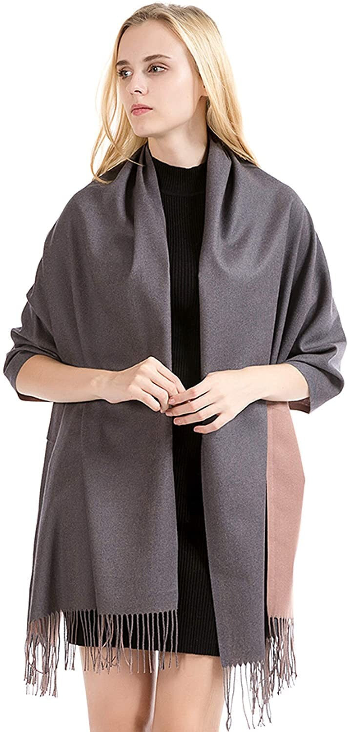 Soft Scarf Womens Ladies Unisex Reversible Two Sided Shawl Wrap Blanket Cashmere Feel 11 Colours WINTER SPECIAL by World of Shawls