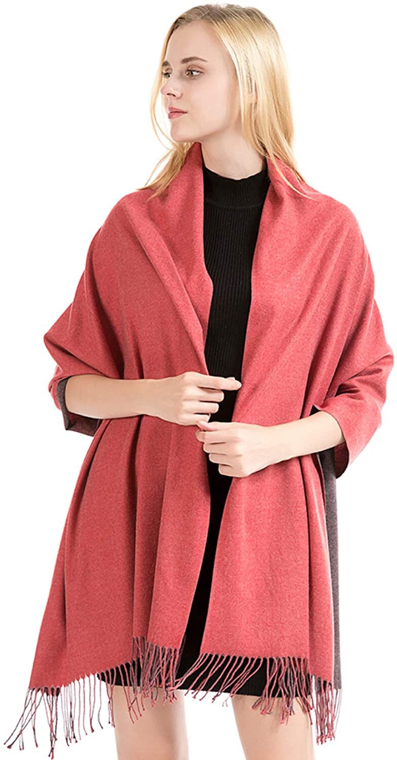 Soft Scarf Womens Ladies Unisex Reversible Two Sided Shawl Wrap Blanket Cashmere Feel 11 Colours WINTER SPECIAL by World of Shawls