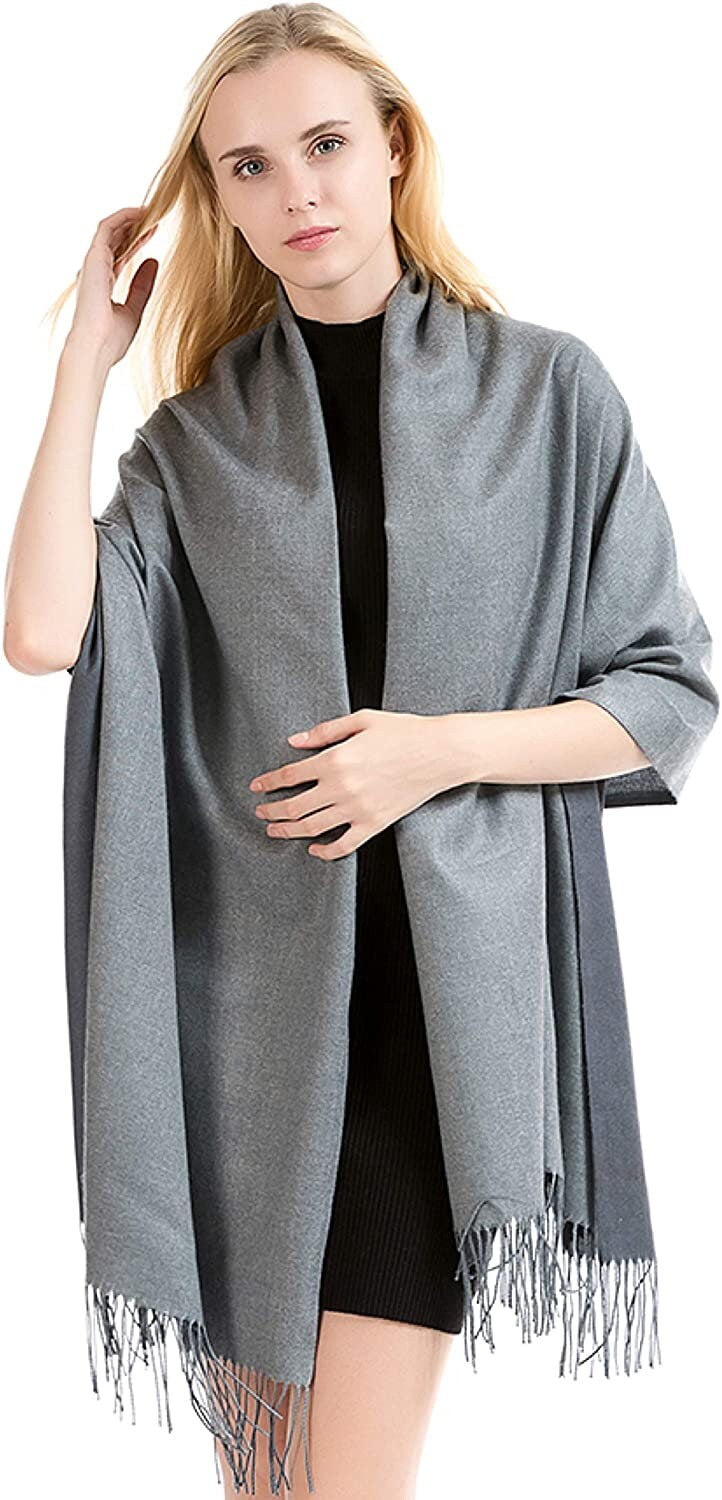 Soft Scarf Womens Ladies Unisex Reversible Two Sided Shawl Wrap Blanket Cashmere Feel 11 Colours WINTER SPECIAL by World of Shawls