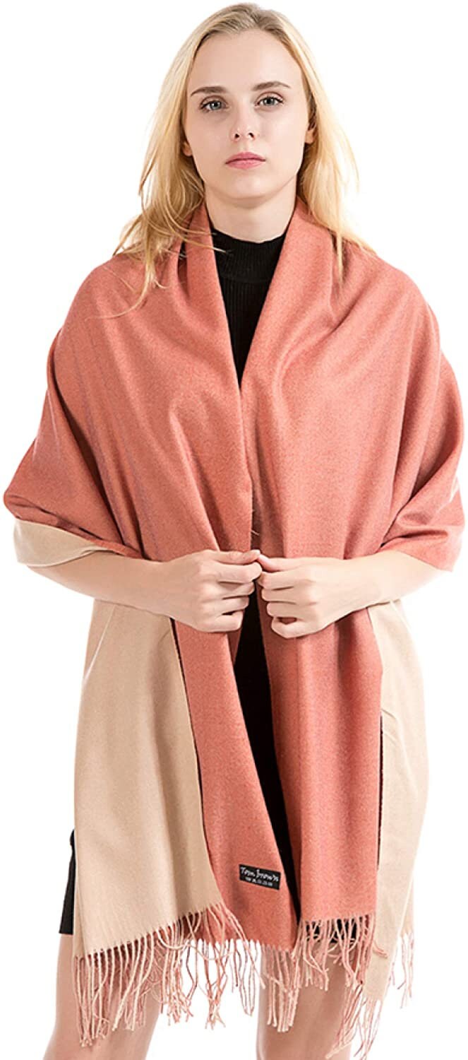 Soft Scarf Womens Ladies Unisex Reversible Two Sided Shawl Wrap Blanket Cashmere Feel 11 Colours WINTER SPECIAL by World of Shawls
