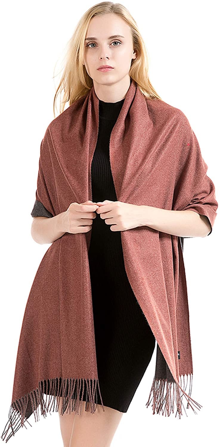 Soft Scarf Womens Ladies Unisex Reversible Two Sided Shawl Wrap Blanket Cashmere Feel 11 Colours WINTER SPECIAL by World of Shawls