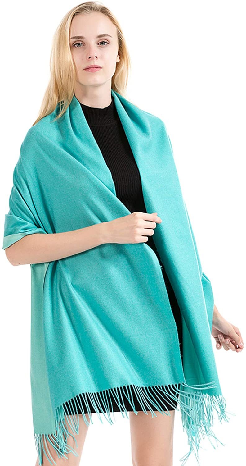 Soft Scarf Womens Ladies Unisex Reversible Two Sided Shawl Wrap Blanket Cashmere Feel 11 Colours WINTER SPECIAL by World of Shawls