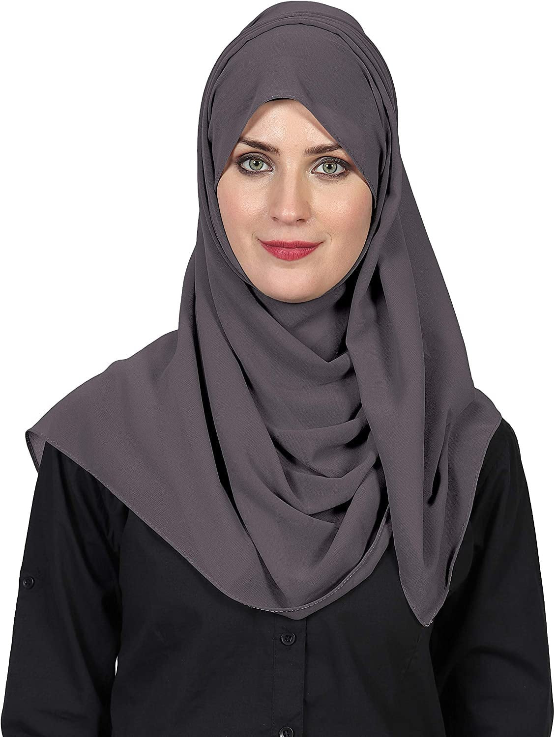 World of Scarfs Soft Chiffon Hijab Scarves Shawls Wraps for Wedding Evening Party Special Occasions Big Size 85 x 180 Cms