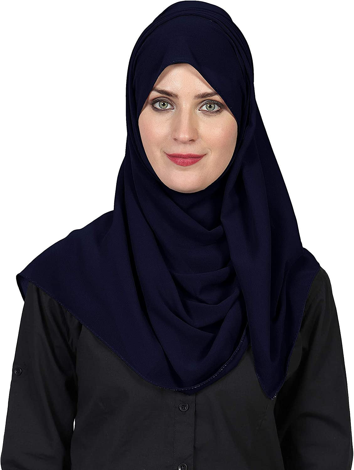 World of Scarfs Soft Chiffon Hijab Scarves Shawls Wraps for Wedding Evening Party Special Occasions Big Size 85 x 180 Cms
