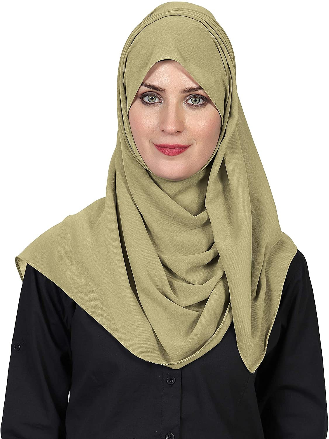 World of Scarfs Soft Chiffon Hijab Scarves Shawls Wraps for Wedding Evening Party Special Occasions Big Size 85 x 180 Cms