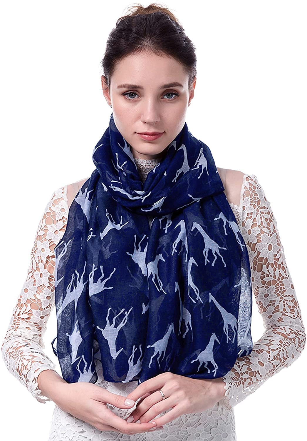 Giraffe Animal Print Women's Scarf Shawl Wrap By World of Scarfs