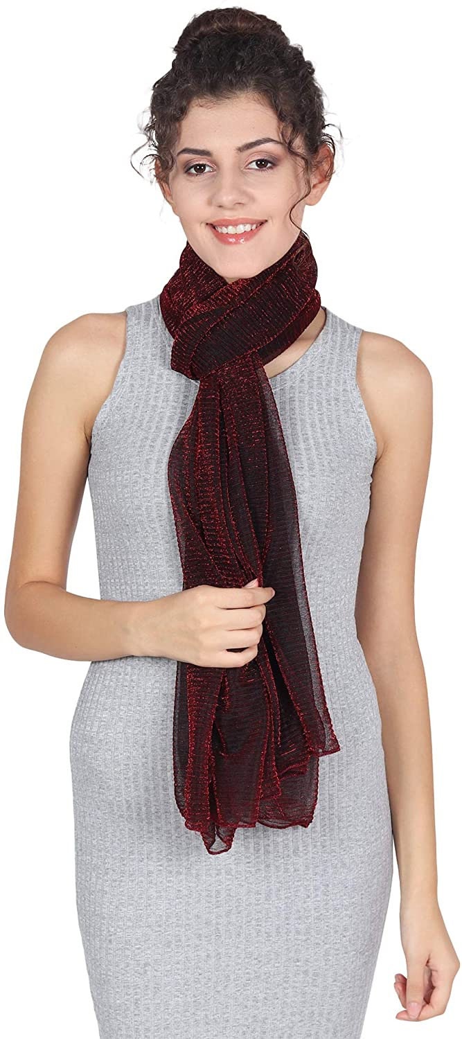 Scarf Wrap for Wedding Evening Shawl Glitter Sheer Bridal Women's Scarves for Prom, Party By World of Shawls