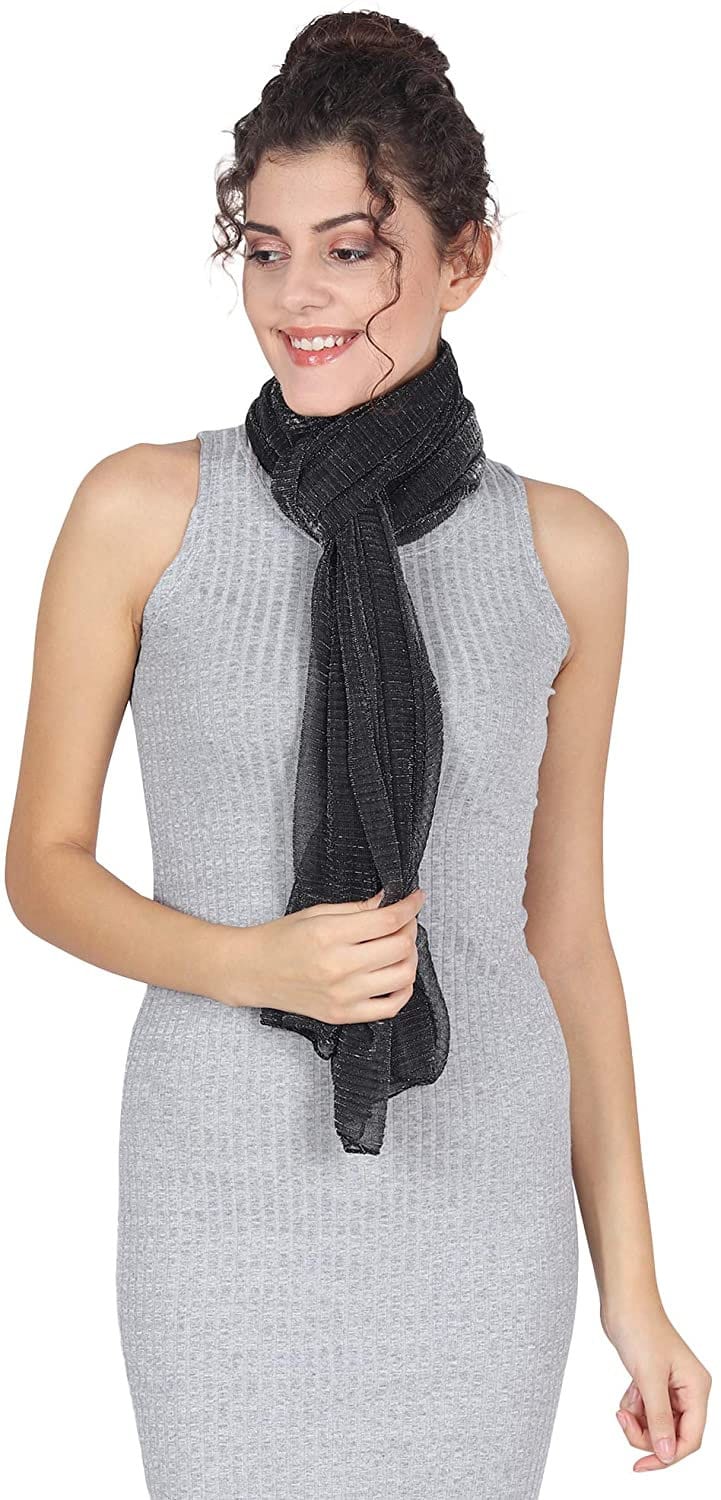 Scarf Wrap for Wedding Evening Shawl Glitter Sheer Bridal Women's Scarves for Prom, Party By World of Shawls