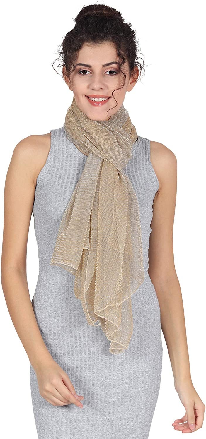 Scarf Wrap for Wedding Evening Shawl Glitter Sheer Bridal Women's Scarves for Prom, Party By World of Shawls