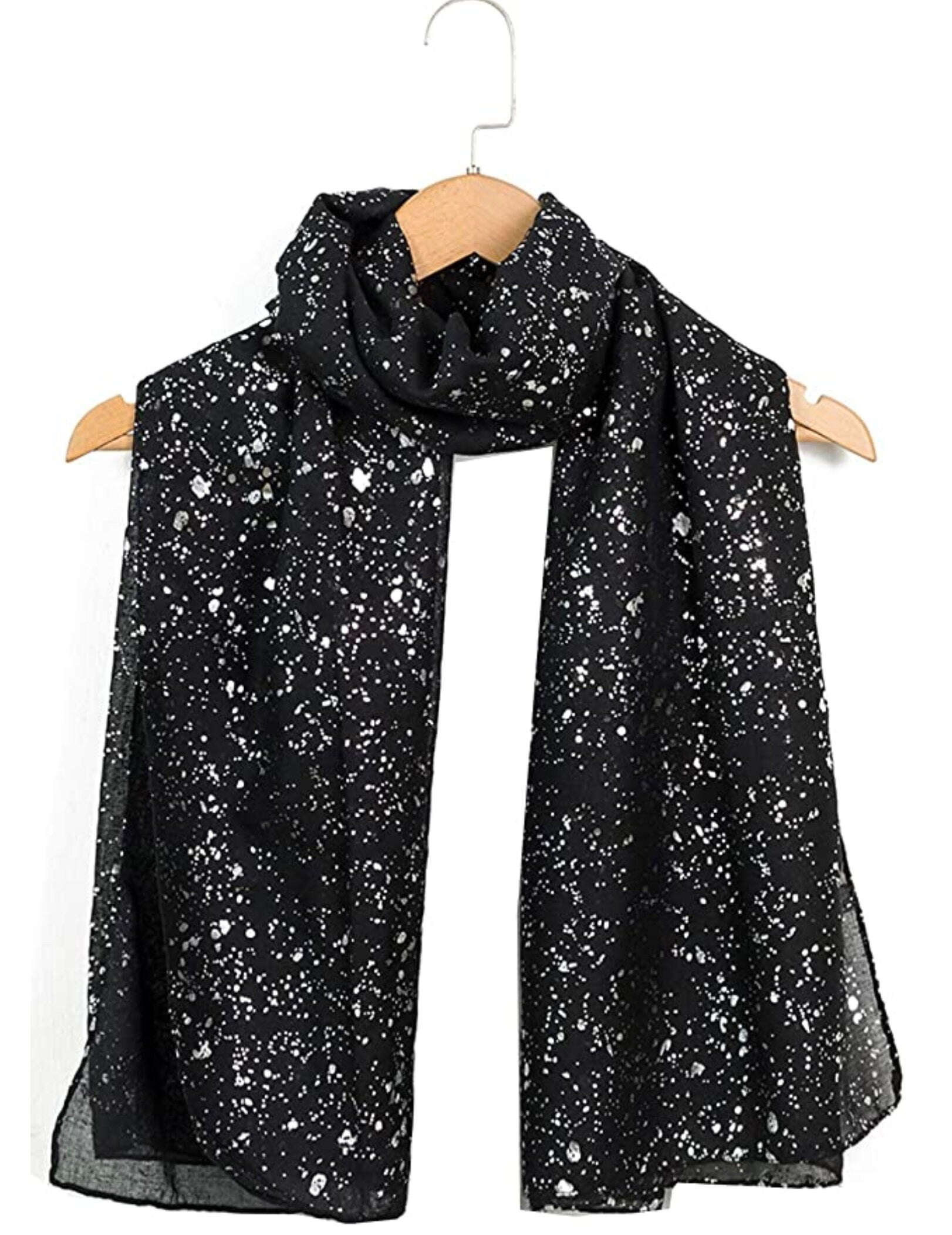 Evening Silver Sparkle Wrap Stole Shawl For Wedding, Bridesmaid, Parties, Prom Scarf