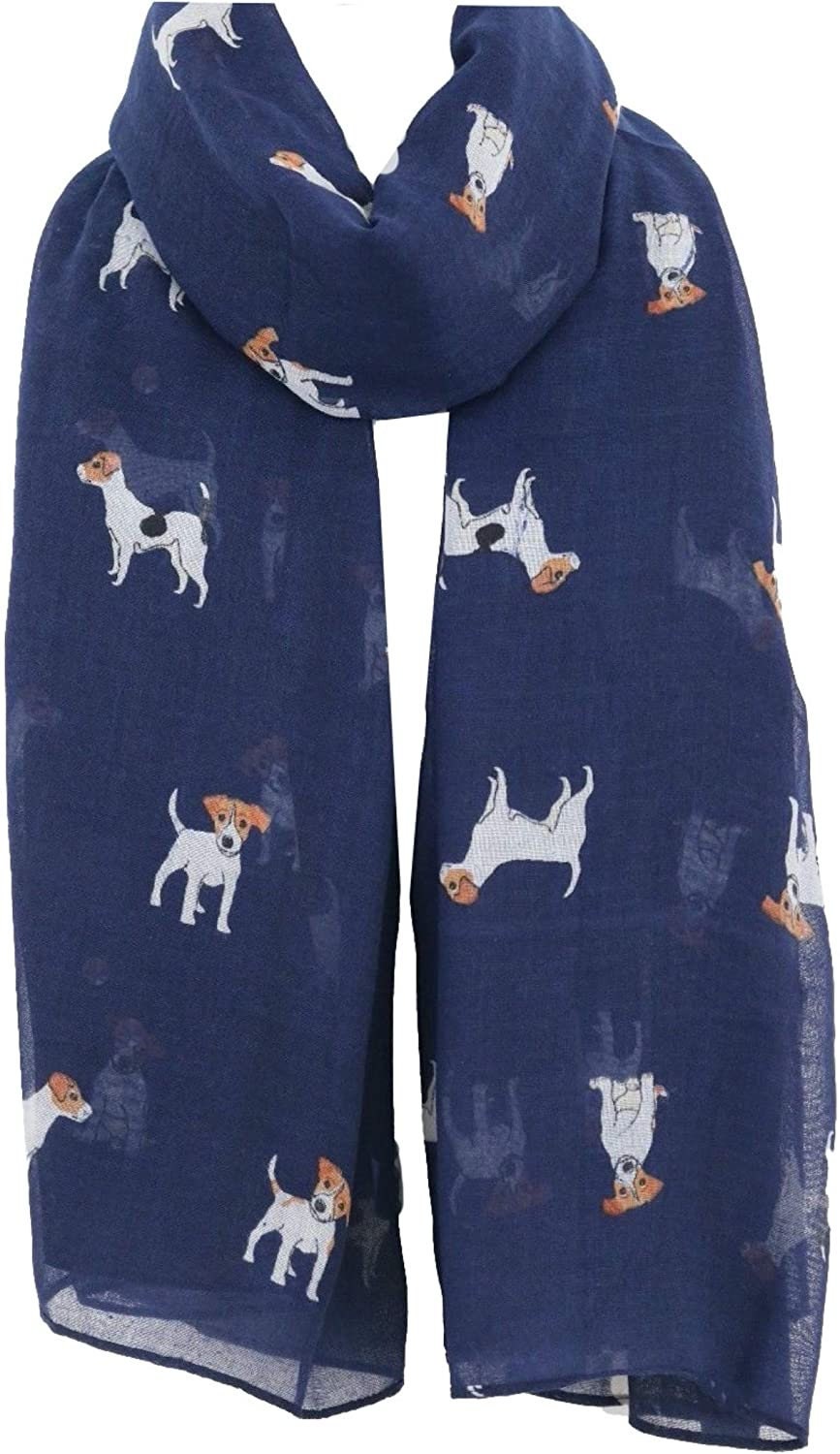 Jack Russell Dog Print Scarf - All Seasons Lovely Soft Scarf Wraps Shawl Scarves