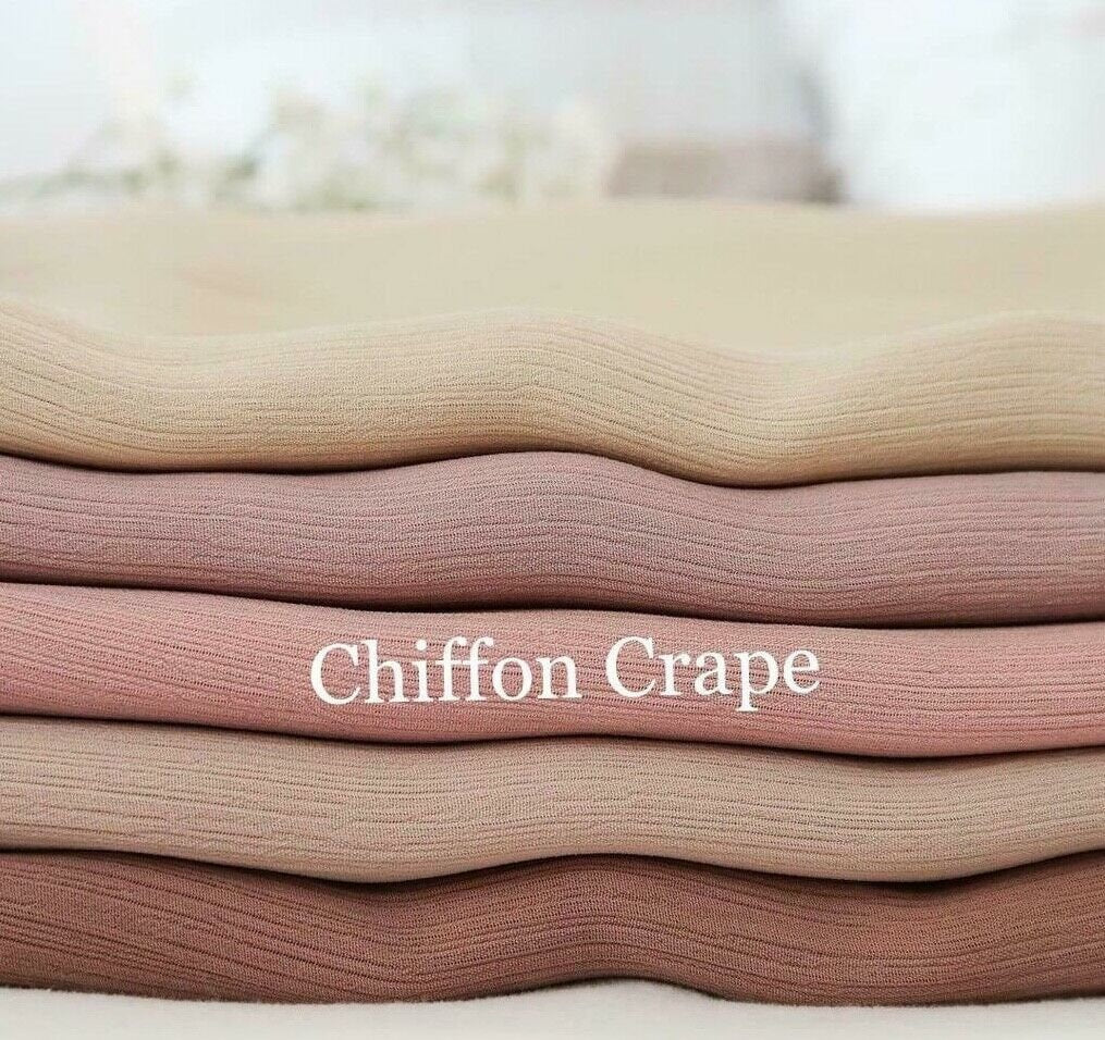 Fashion Ribbed Chiffon Crepe Scarf Hijab for Women Shawls Pleated Effect