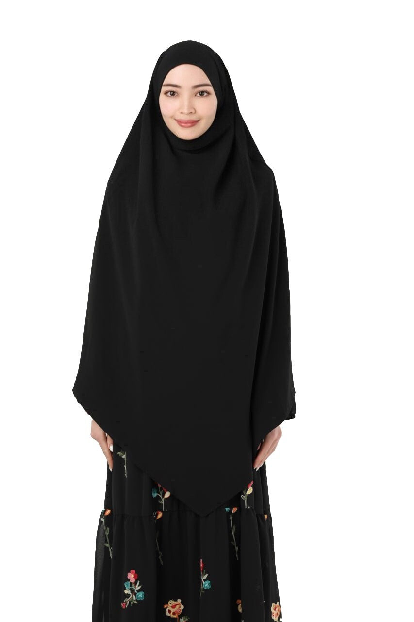 Modest Wear Khimar with Tie Back Premium Quality Jazz Crepe Scarf Hijab Prayer for Ramadan Eid Hajj Umrah Women Ladies Gift