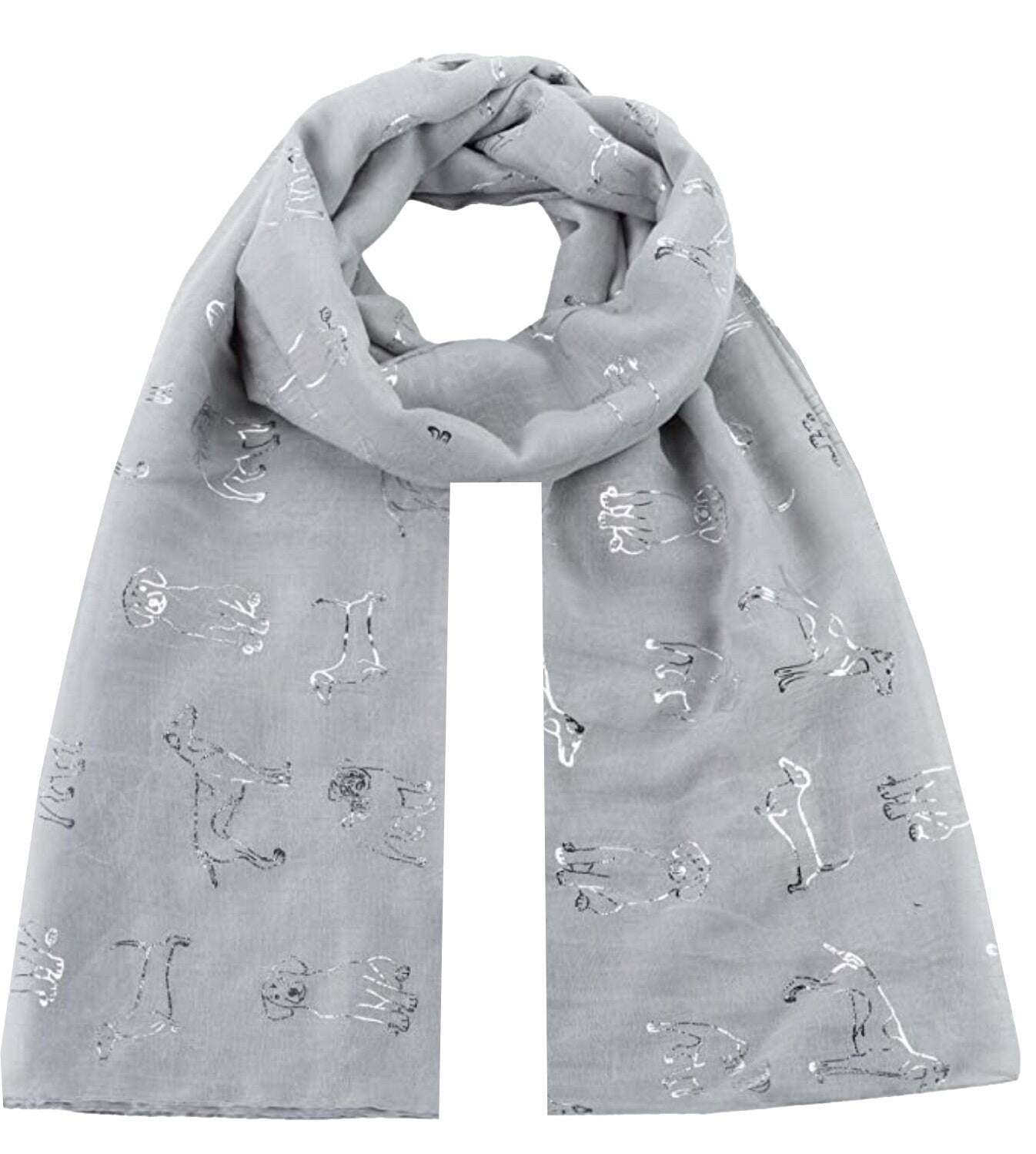 Glitter Dog Print Scarf - All Seasons Lovely Soft Scarf Wraps Shawl Scarves