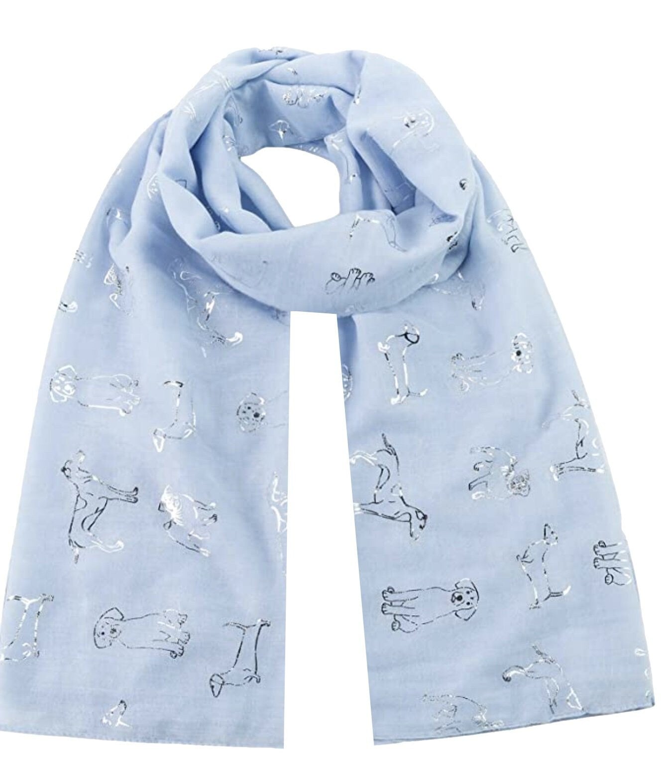 Glitter Dog Print Scarf - All Seasons Lovely Soft Scarf Wraps Shawl Scarves