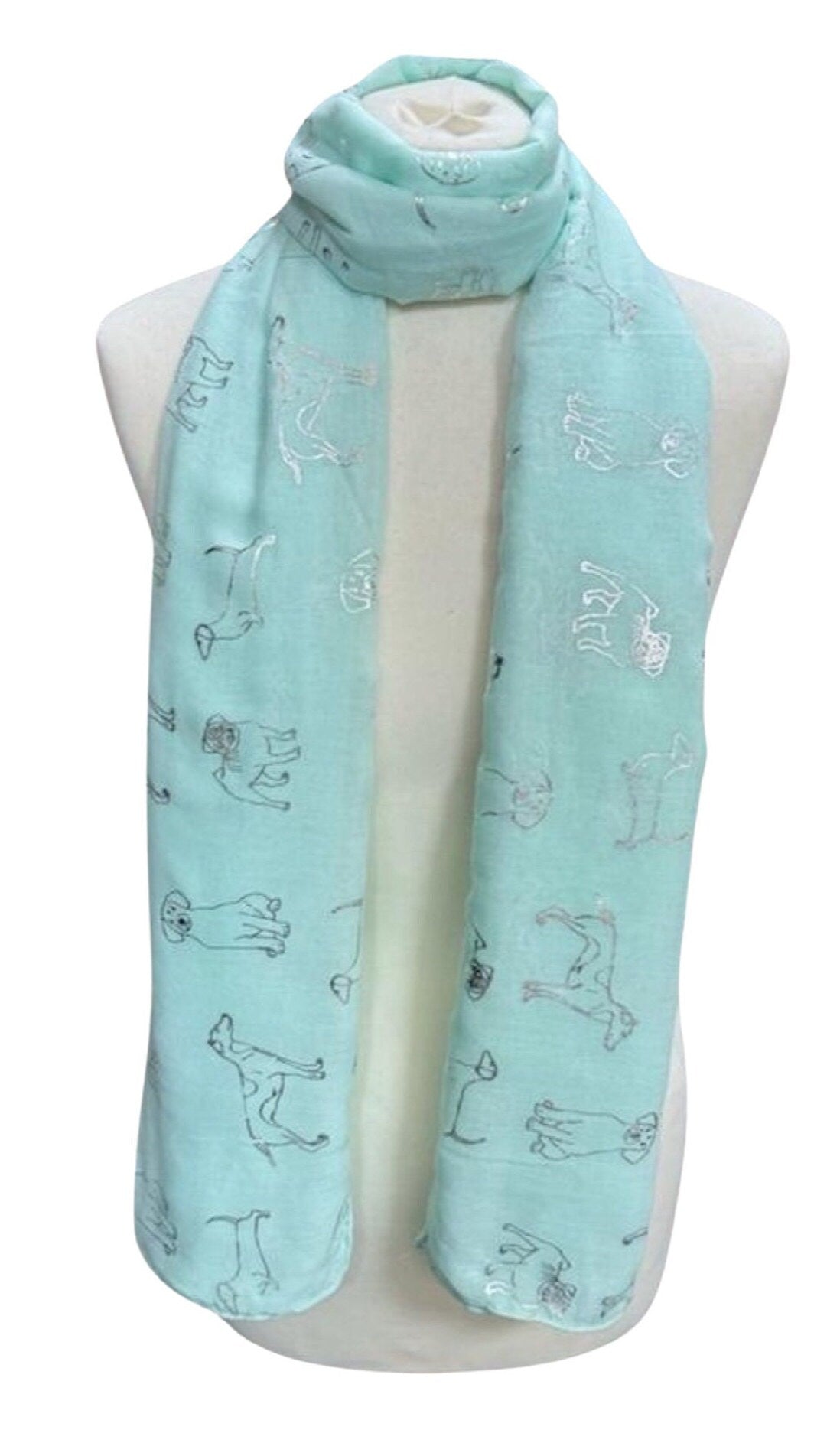 Glitter Dog Print Scarf - All Seasons Lovely Soft Scarf Wraps Shawl Scarves