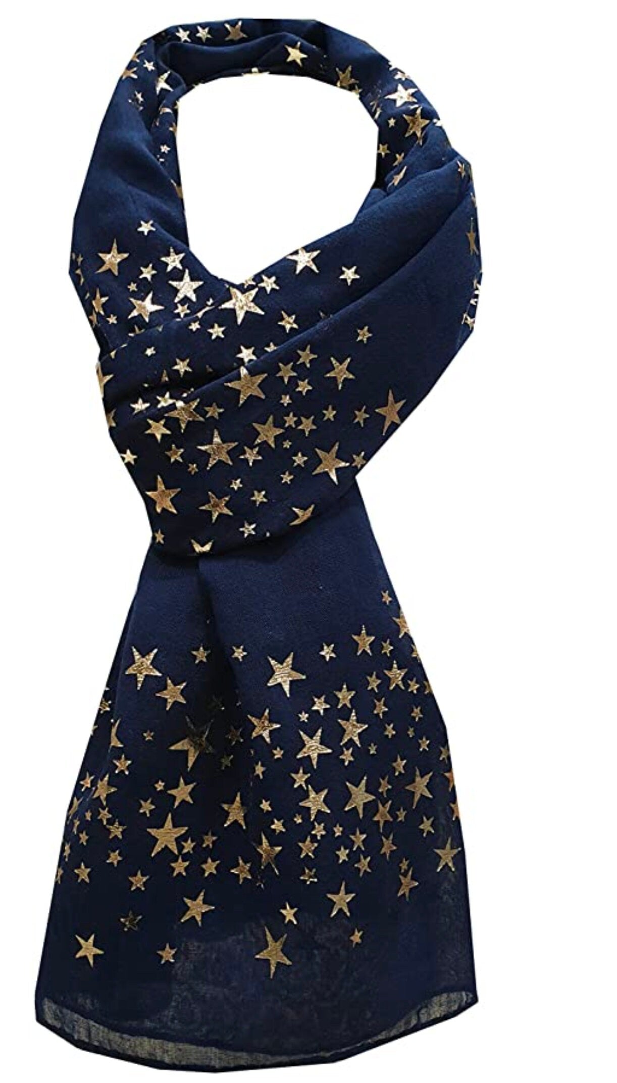 Star Foil Print Scarf Scarves Wrap Shawl Ideal Gift