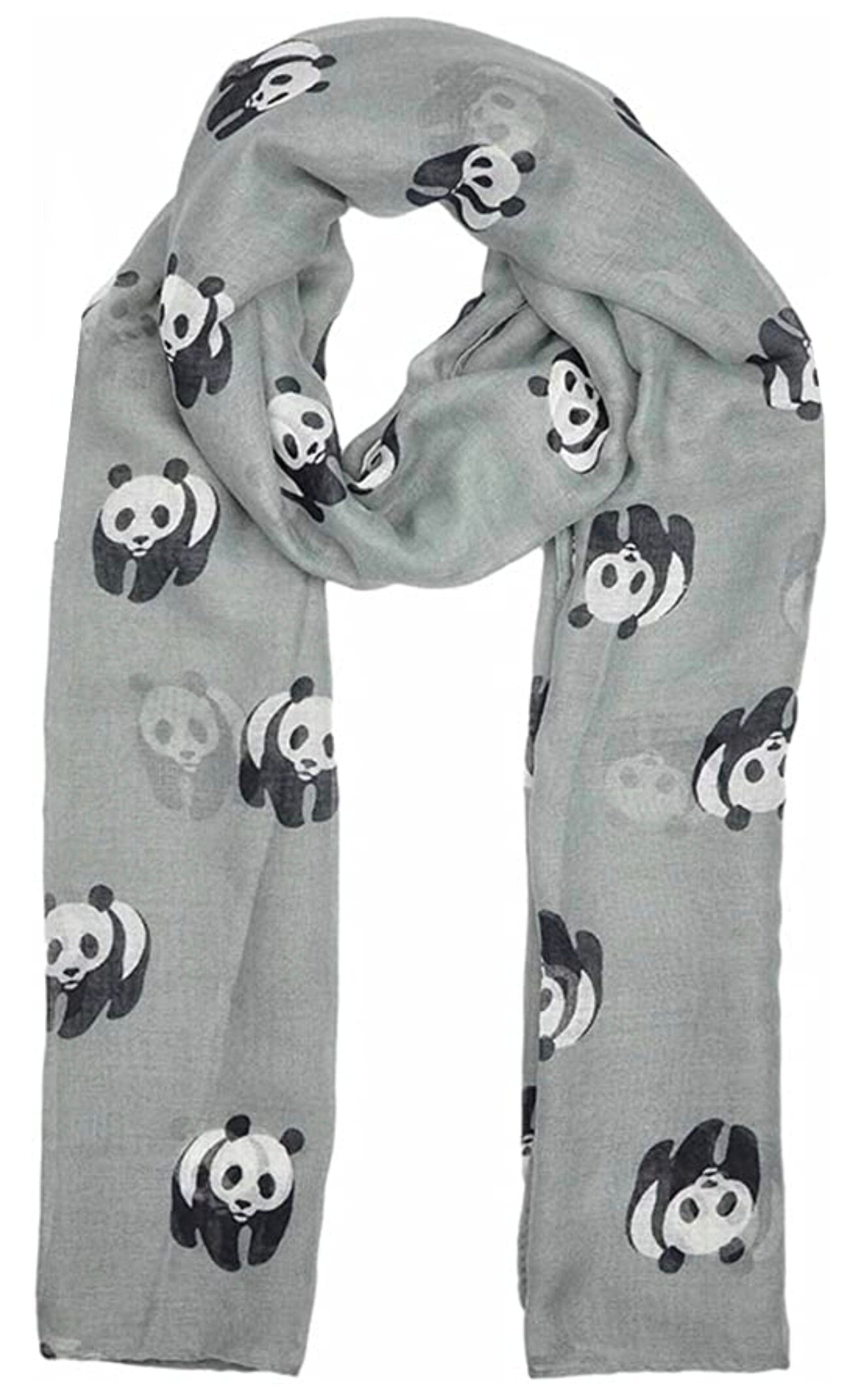 Ladies Women"s Panda Print Scarf Wraps Shawl Soft Scarves