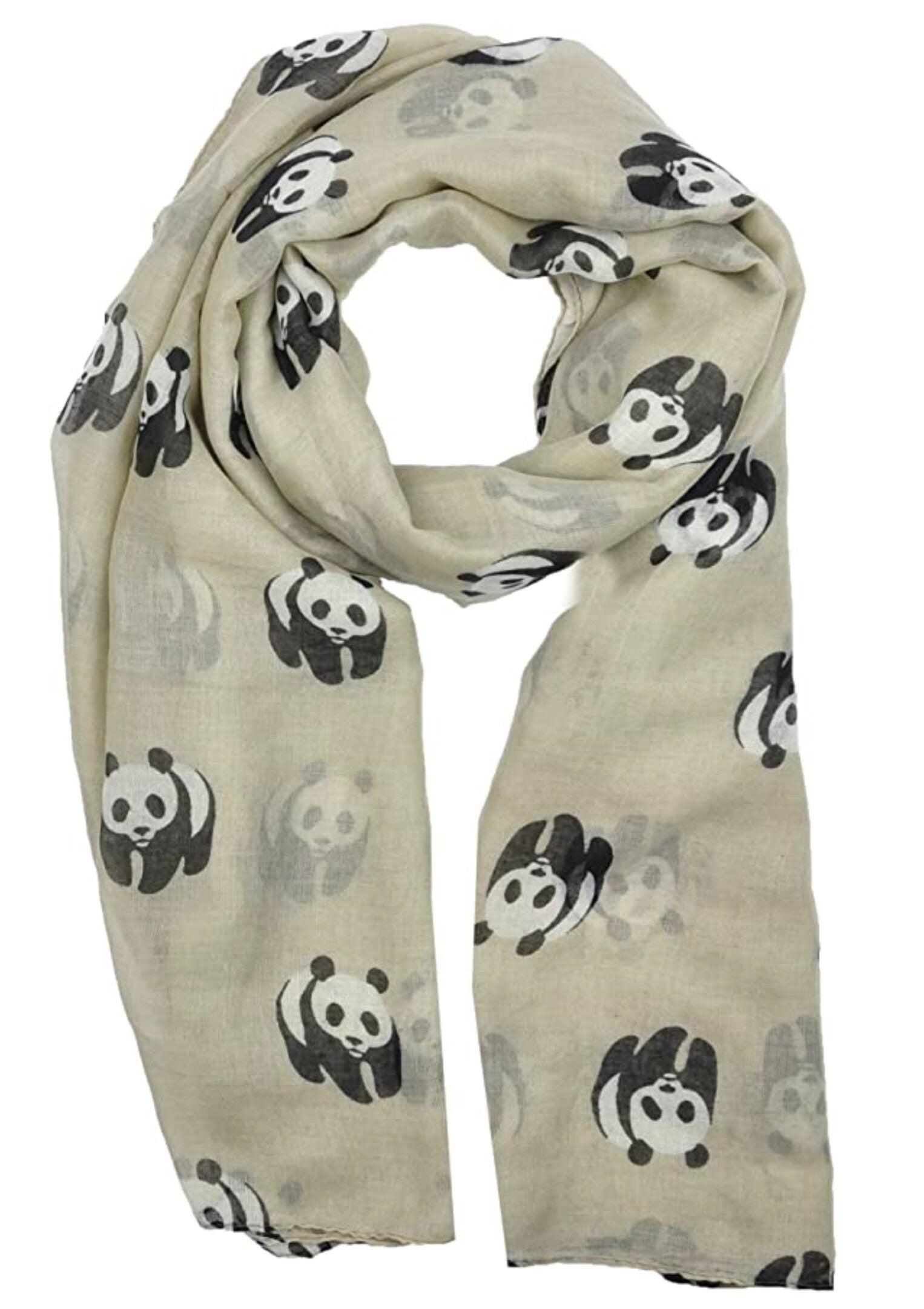 Ladies Women"s Panda Print Scarf Wraps Shawl Soft Scarves