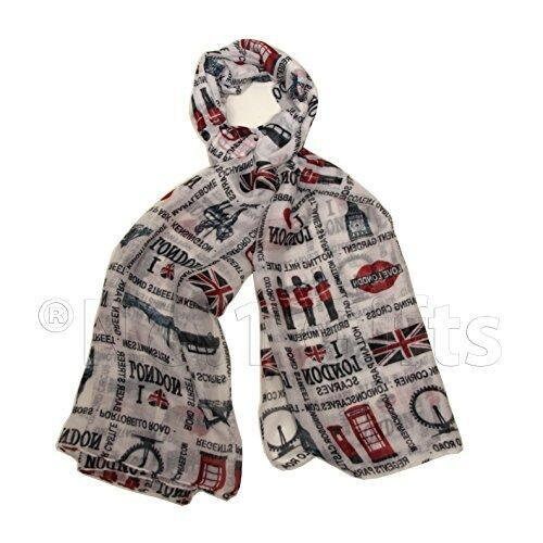 London Icon Street I Love London With British Flag Souvenir Scarves