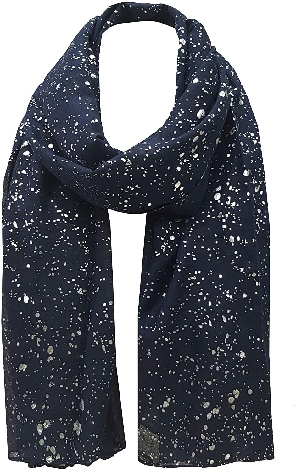 Sparkle Splash Effect Scarf Shawl Wrap for Casual Formal Wedding Prom Party Evening Day Wear