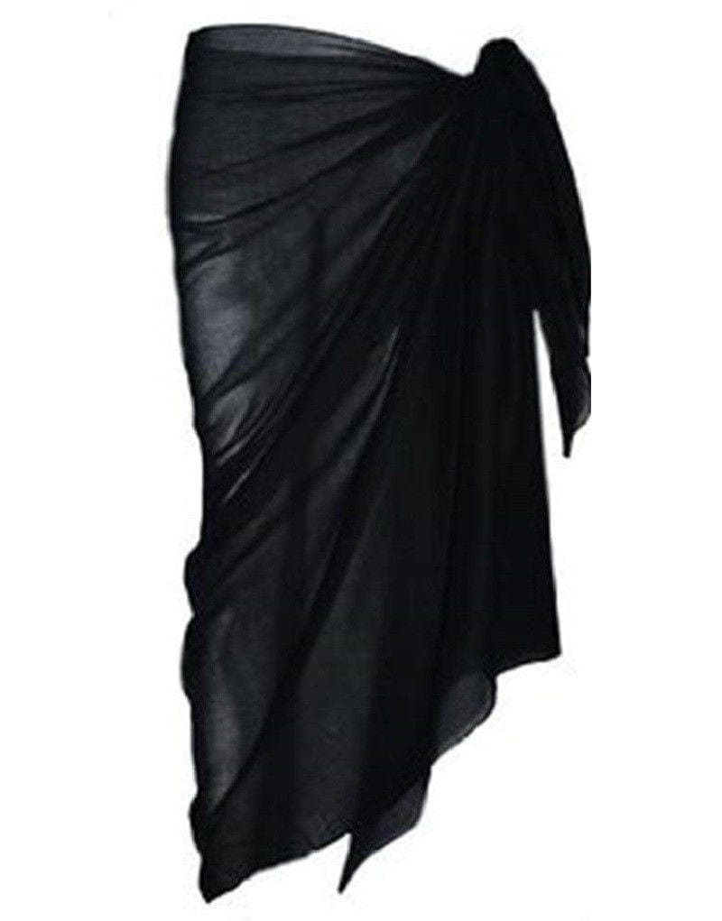 Ladies Plain Cotton Sarong Wrap Cover Up Dress Scarf Shawl