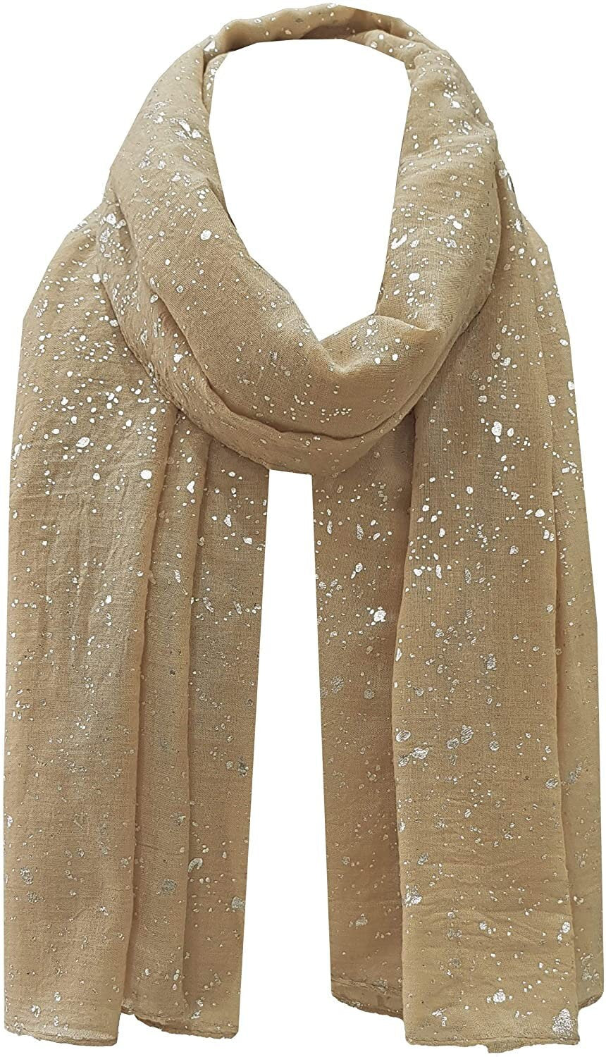 Sparkle Splash Effect Scarf Shawl Wrap for Casual Formal Wedding Prom Party Evening Day Wear