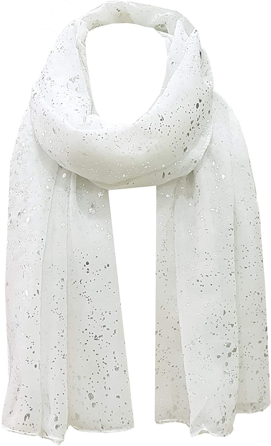 Sparkle Splash Effect Scarf Shawl Wrap for Casual Formal Wedding Prom Party Evening Day Wear