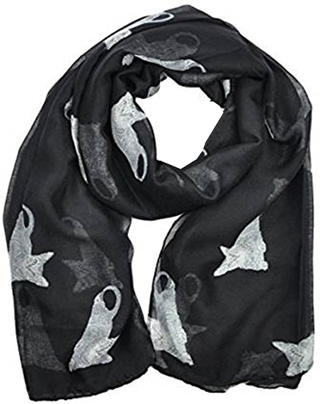 Girls Ladies Women Cute Cats Print Scarf Wraps Shawl Soft Scarves Maxi