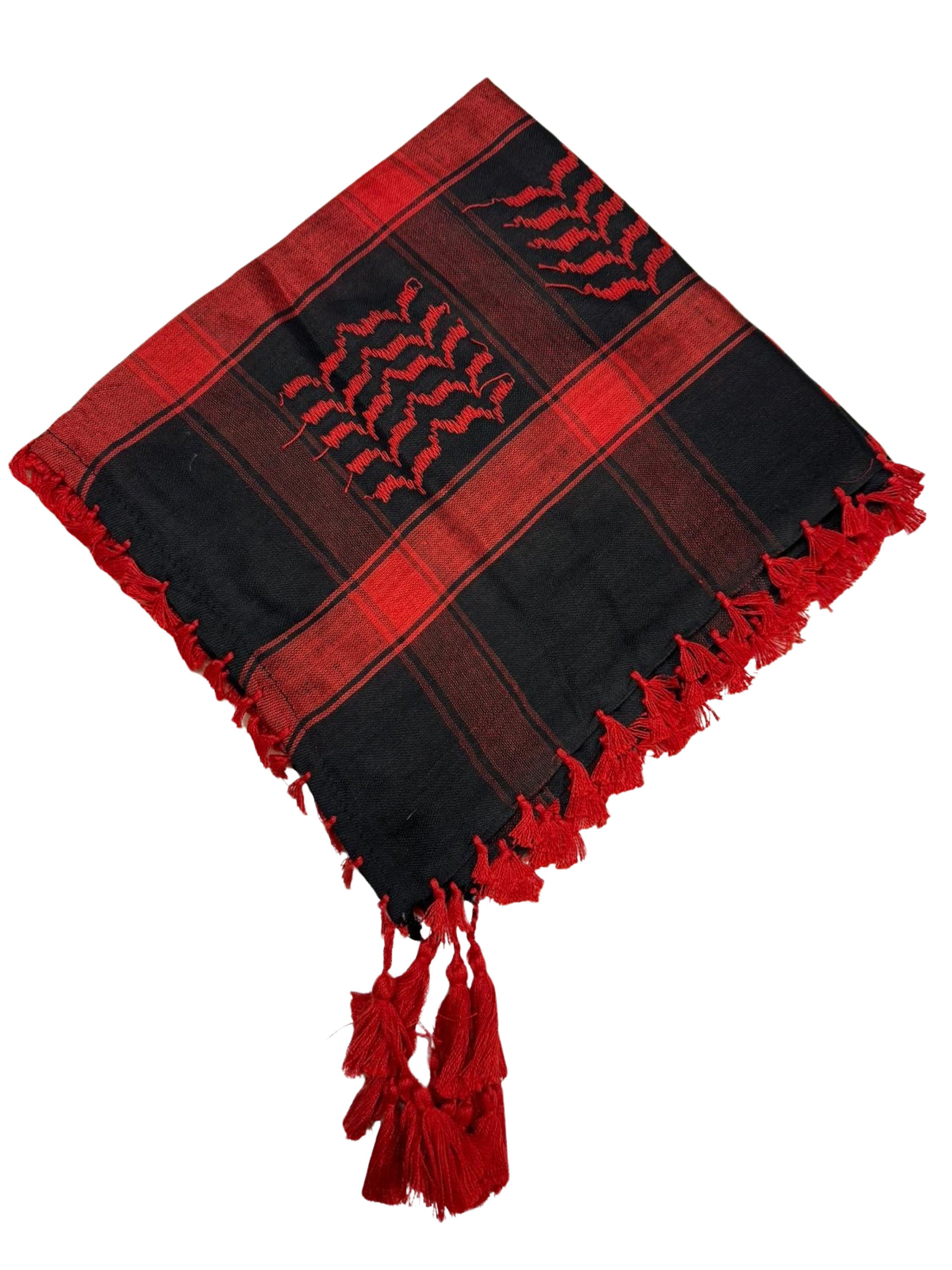 Scarf Military Shemagh Desert Palestinian Arafat Tactical Desert Keffiyeh Head Neck Cotton Arab Wrap with Tassel