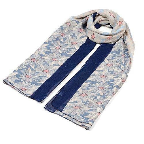New Gorgeous Ladies Women's Girls 3 Tone Sunflower Print With Border Scarf Scarves Stole Wrap