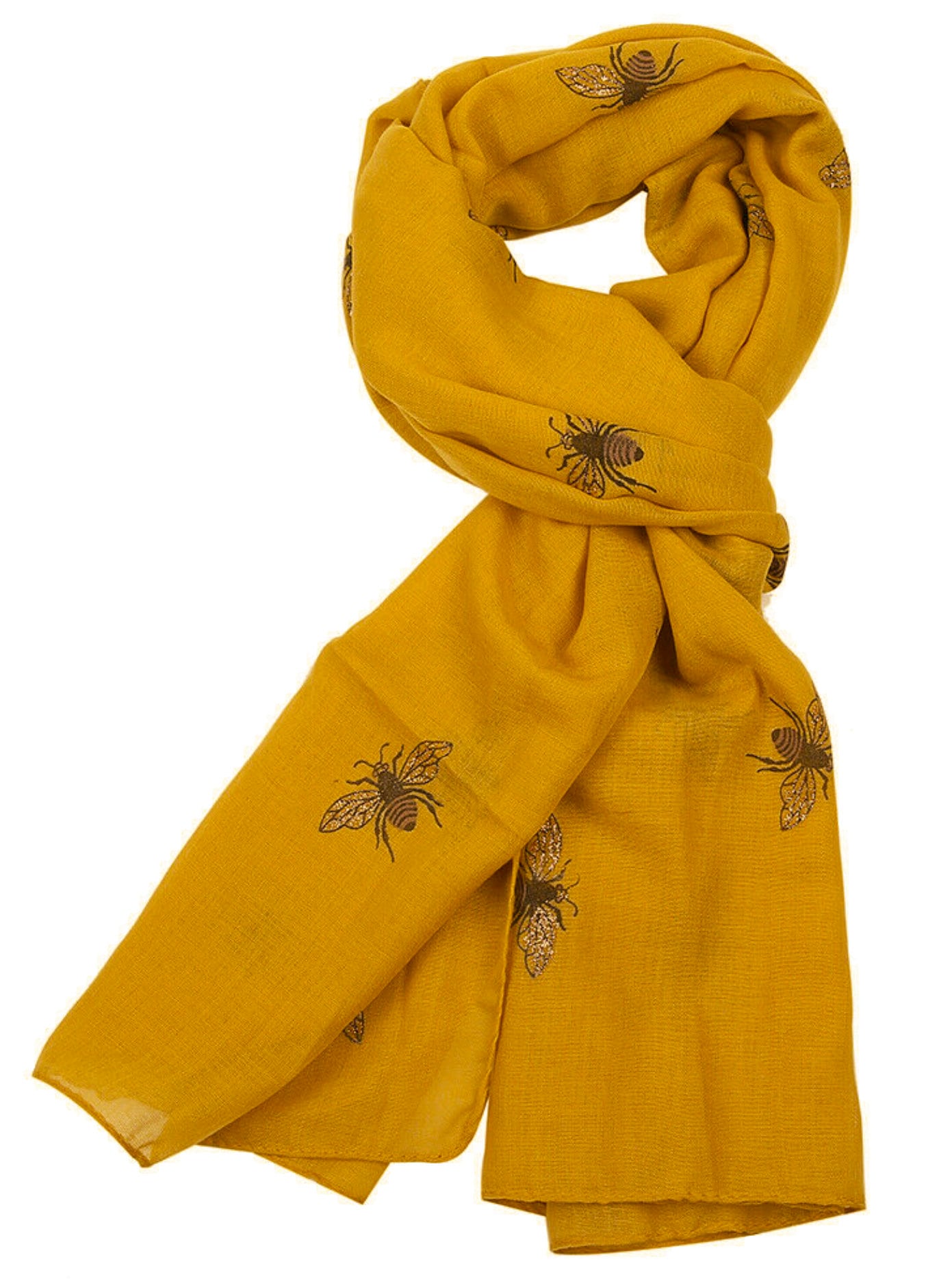 Ladies Girls Women's Glitter Bumble Bees Scarves Wraps Shawl Soft Scarf