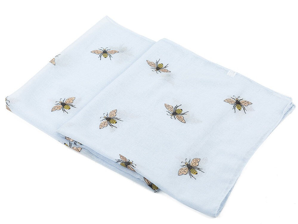 Ladies Girls Women's Glitter Bumble Bees Scarves Wraps Shawl Soft Scarf
