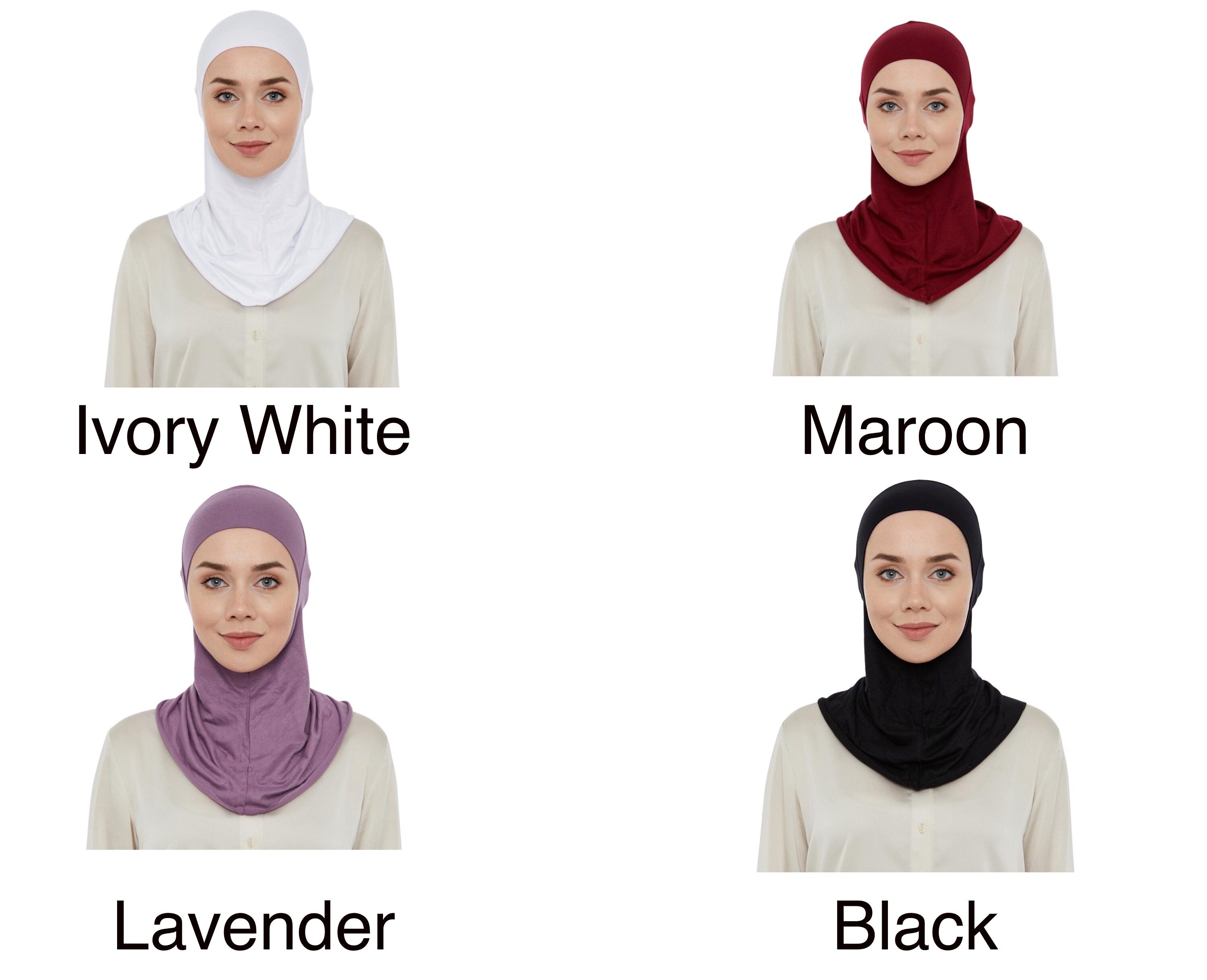 Premium Stretchy Women Girls Ninja Hijab Under Scarf Cap Turban Bone Bonnet  Islamic Neck Cover Muslim