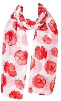 Poppy Flower Colourful Big Size Soft light Weight Remembrance Day  Scarf Sarong for ladies women girls perfect gift