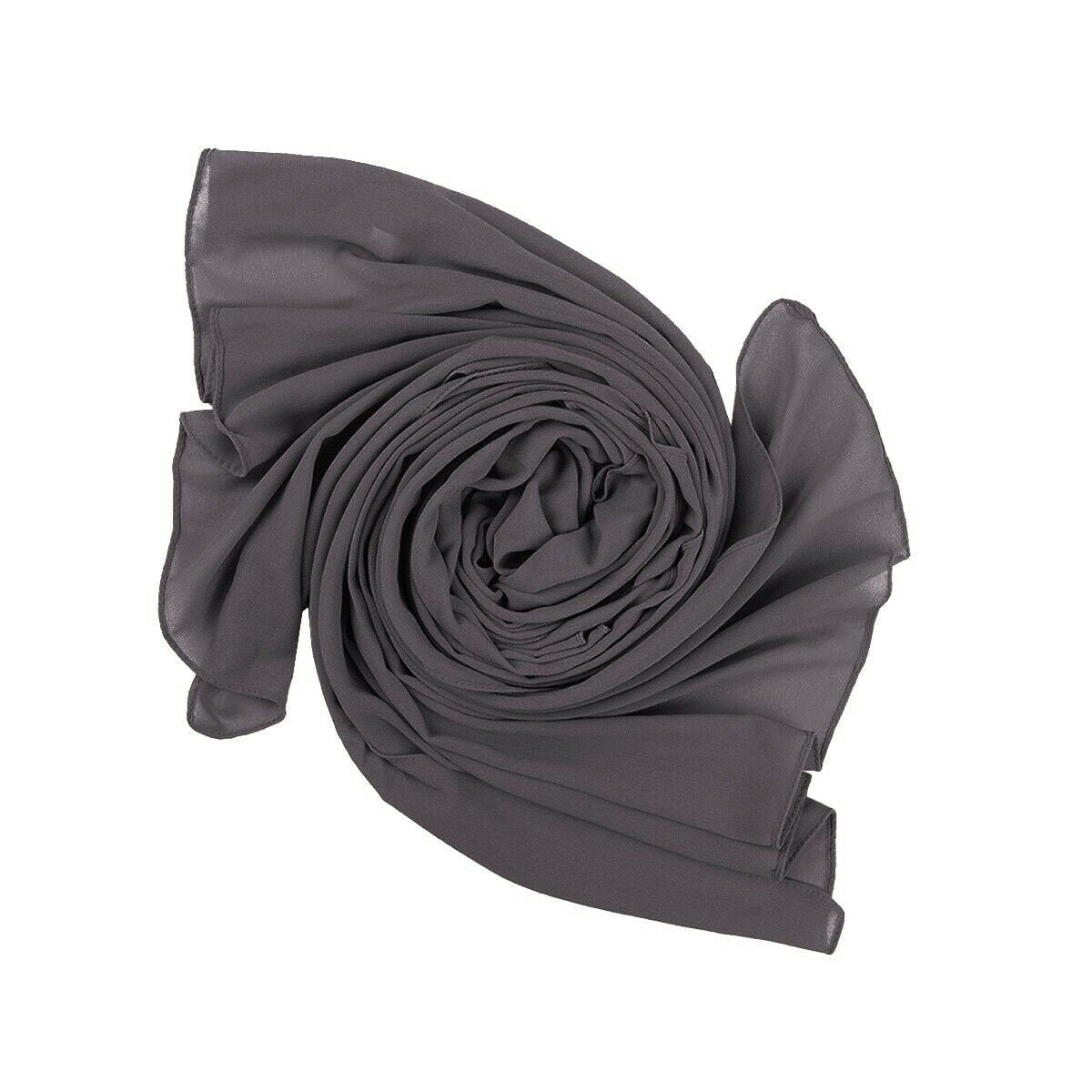 Chiffon Scarf Hijab Wraps Shawl Maxi Plain Premium Quality Size 85cm x 180cm