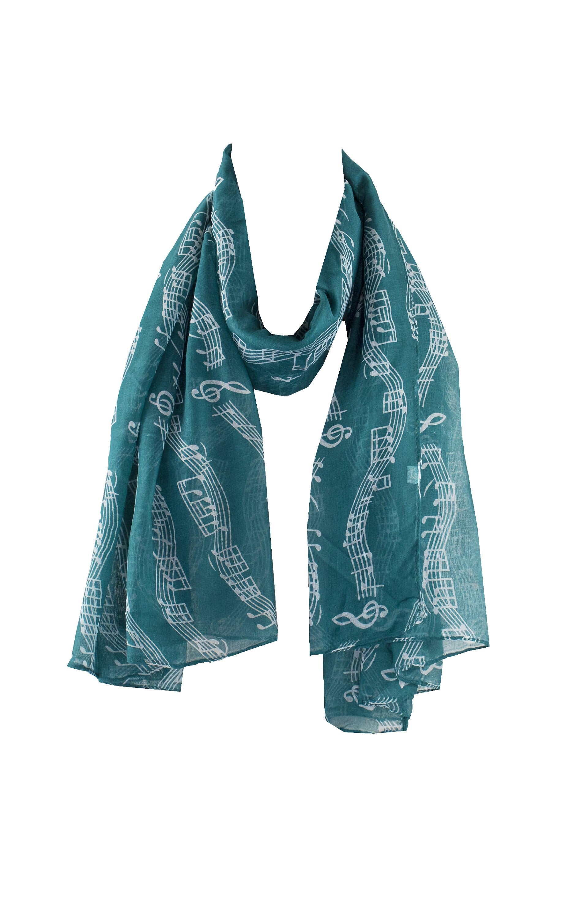 Music Print, Musical Note Printed Scarves, Large Size Fashion Scarf Wrap Sarong Shawl Fantastic Gift