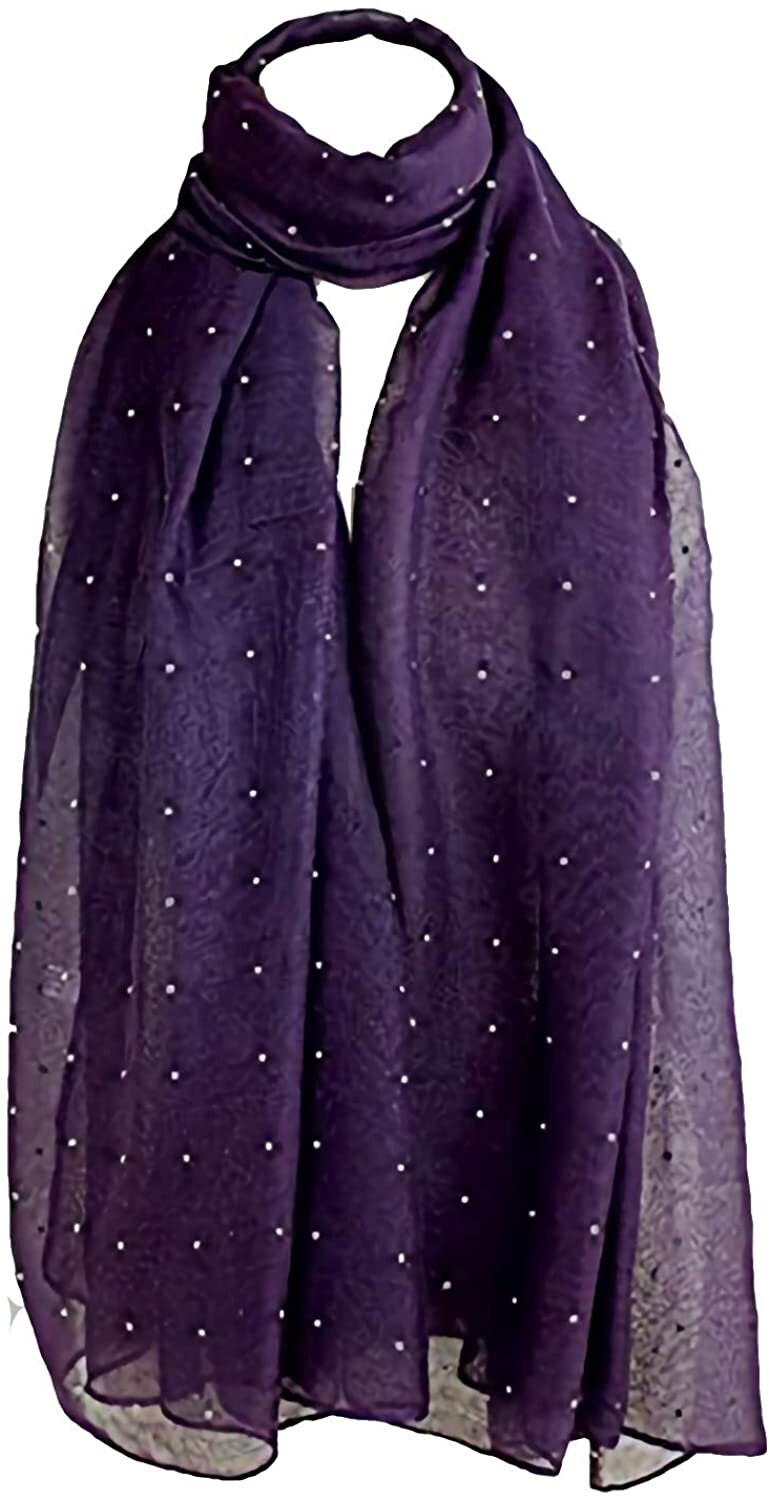 UK SELLER Beautiful Stone Studded Large Oversized Maxi Soft Shawl Scarf Hijab Sarong Wrap