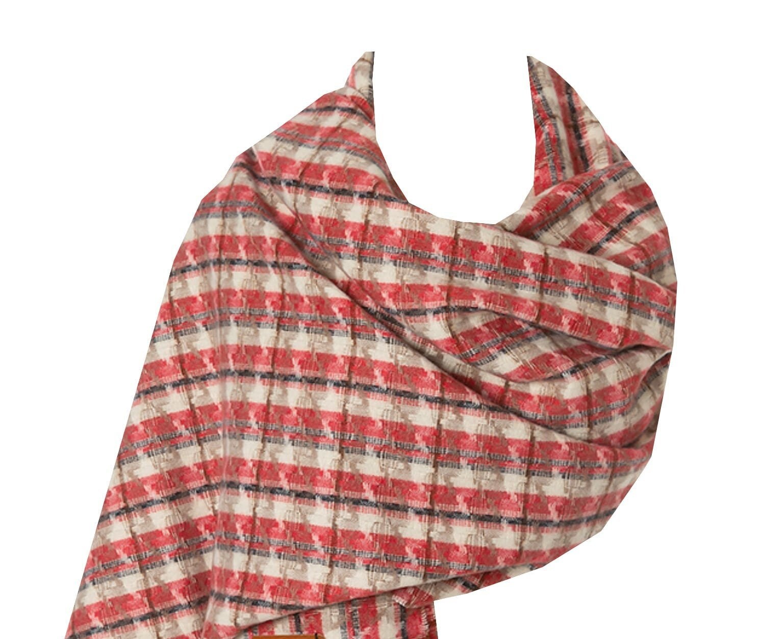 New RED Dogtooth/Houndstooth Design Winter Scarf Wrap Blanket Shawl Warm Soft Cosy UNISEX