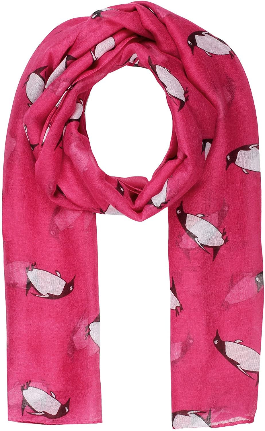 Cute Penguin Print Scarf Wrap Lightweight Large Size