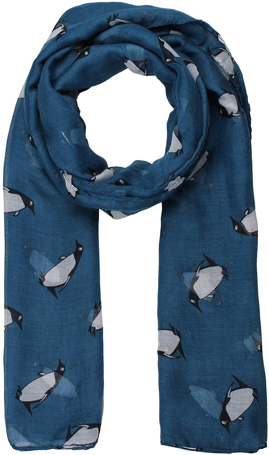 Cute Penguin Print Scarf Wrap Lightweight Large Size