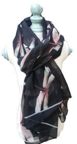Dragonfly Scarf - Lovely Dragonfly Flutters Over This Lovely Scarf